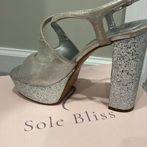 Silver Sparkly Sandals